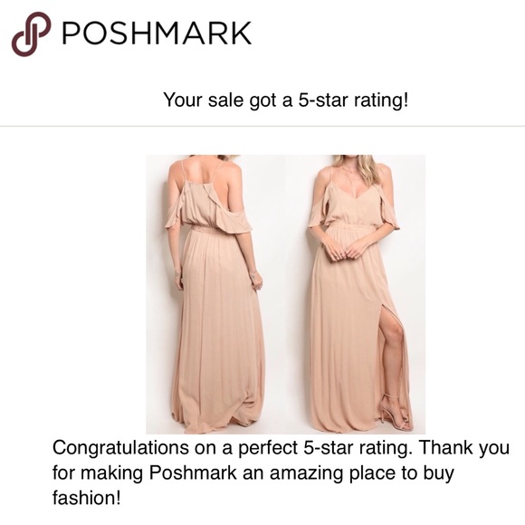 NUDE COLD SHOULDER MAXI DRESS - Picture 2 of 6